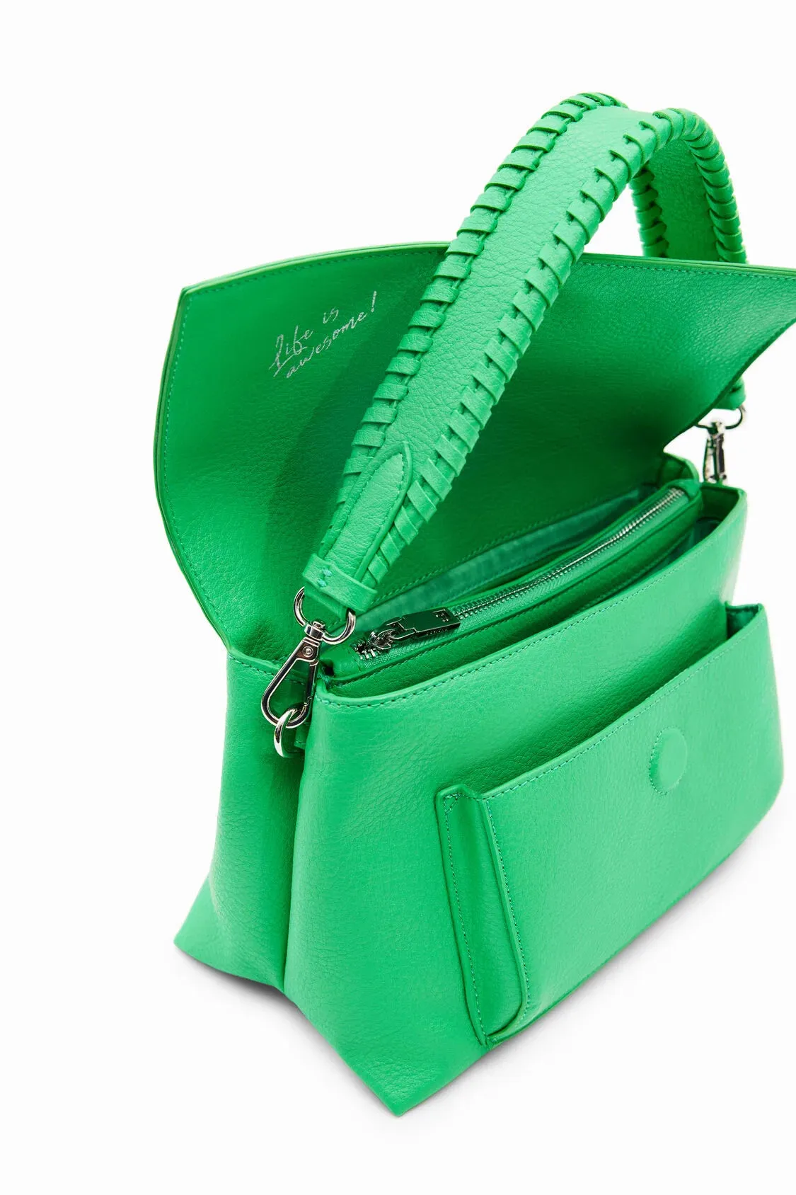 Midsize half logo crossbody bag women