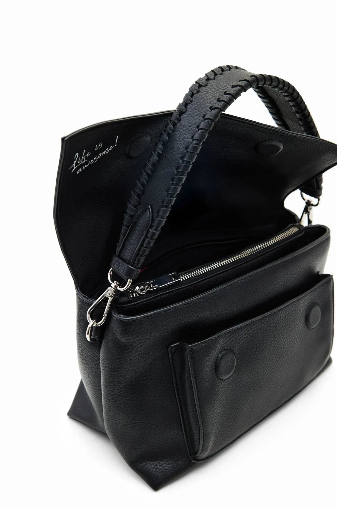 Midsize half logo crossbody bag women