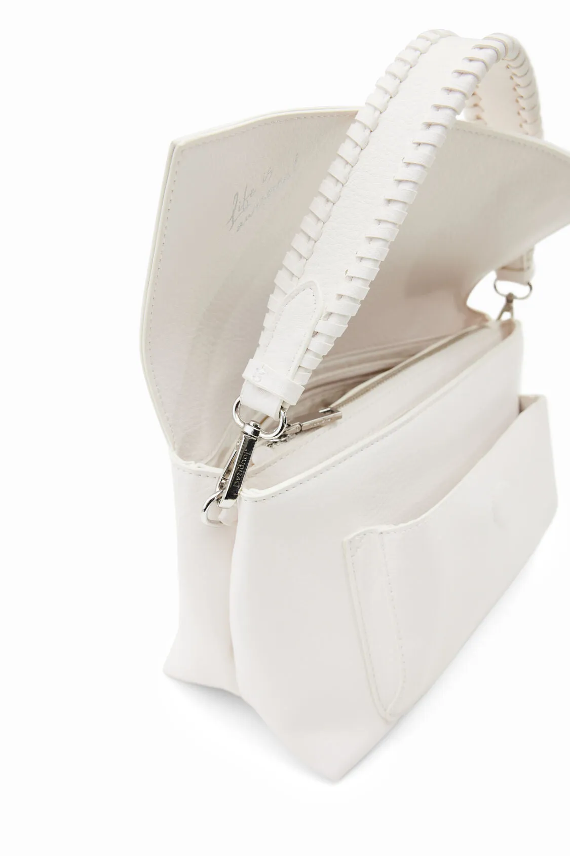 Midsize half logo crossbody bag women