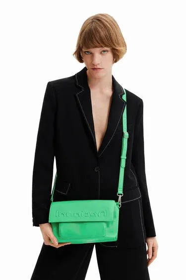 Midsize half logo crossbody bag women