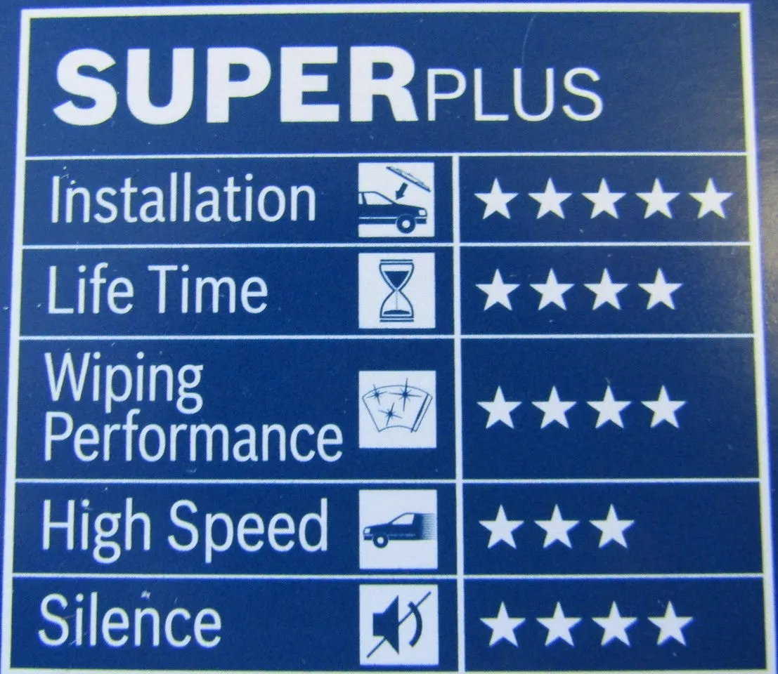 Mini Hatchback R56 Mk2 2006-2012 Bosch Super  Replacement Front Screen Windscreen Wiper Blades   Wurth Screen Wash