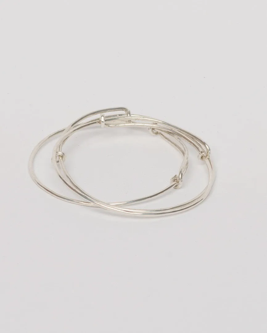 Mini Me Adjustable Bangle, Sterling Silver