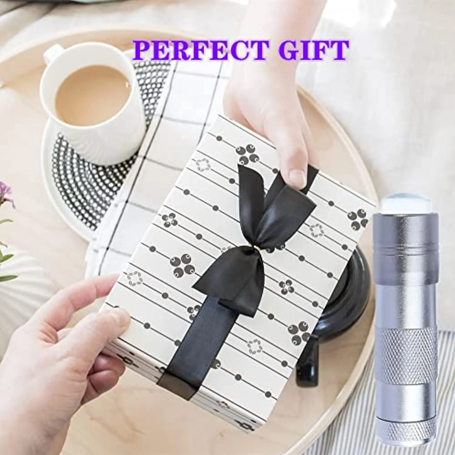 Mini Uv Light for Nails, Portable Mini Nail Gel Lamp Dryer Led Nail Light Nail Art Stamper Kit with Silicone Head Presser, Perfect Nail Art Accessories