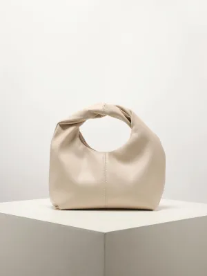 Minimalist Top Handle Hobo Bag - Apricot