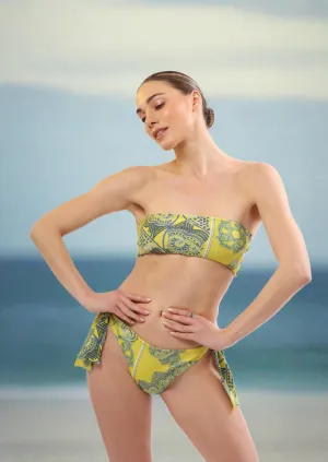 Monaco Bikini Set – Bandeau Bikini with Adjustable Tie Bottoms | Sustainable Luxury Swimwear