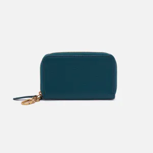 Move Clip Wallet In Pebbled Leather - Midnight Teal