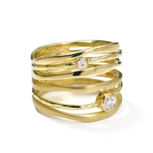 Movie Star Ring in 18K Gold with Diamonds
