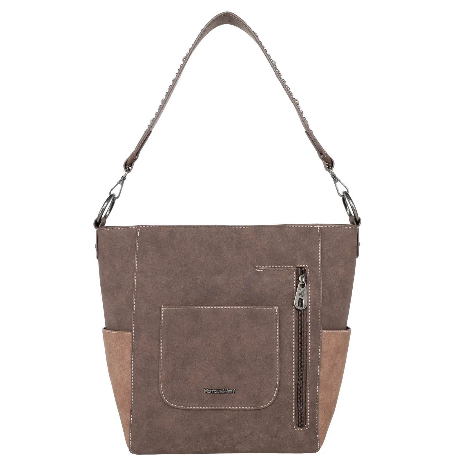 MW1070G-920 Montana West Aztec Tooled Collection Western Concealed Carry Hobo