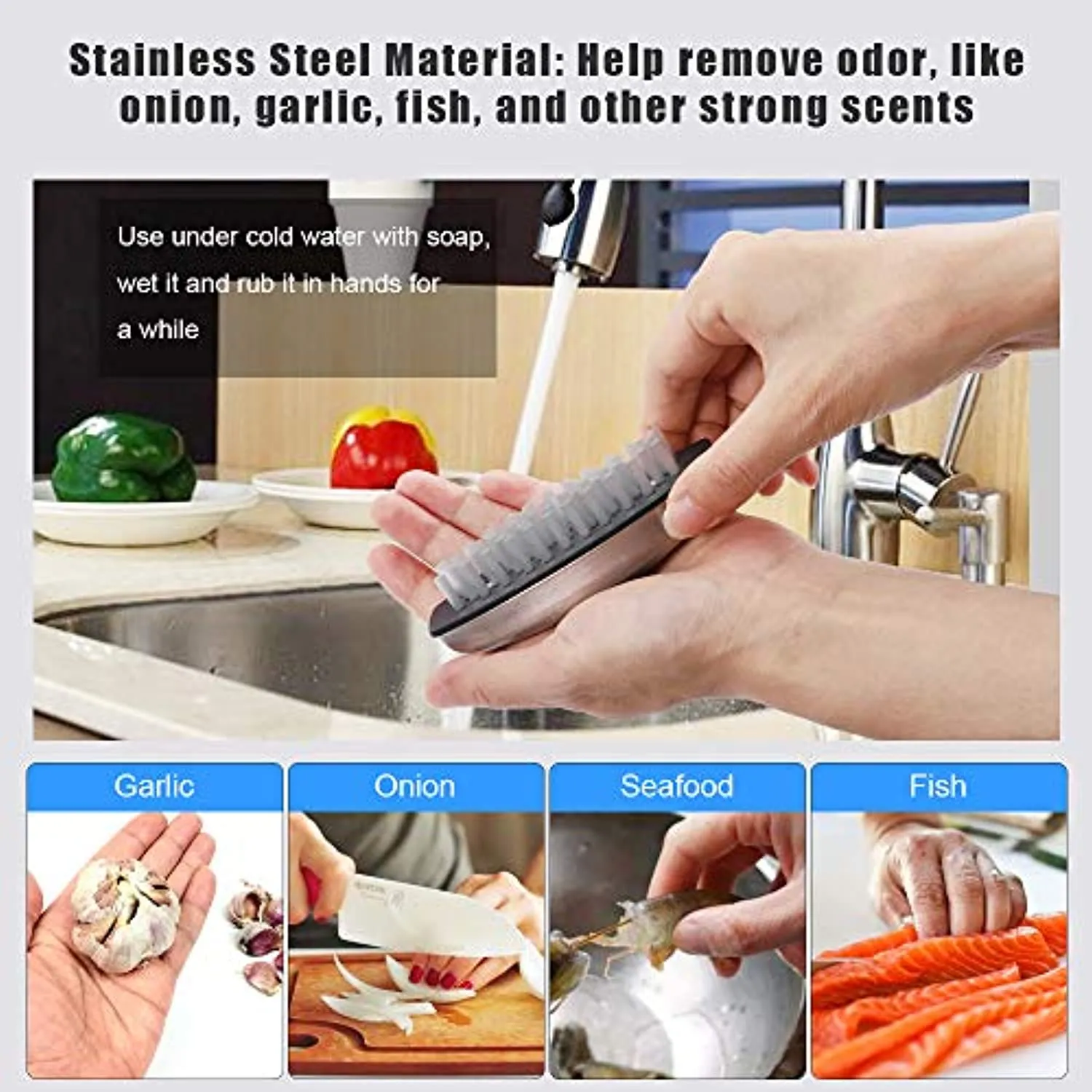 Nail Brush for Cleaning, Fingernail Brush Nail Cleaner Tool, Stainless Steel Hand Finger Toes Brush, Pedicure Nail Scrubber by NANTuYo