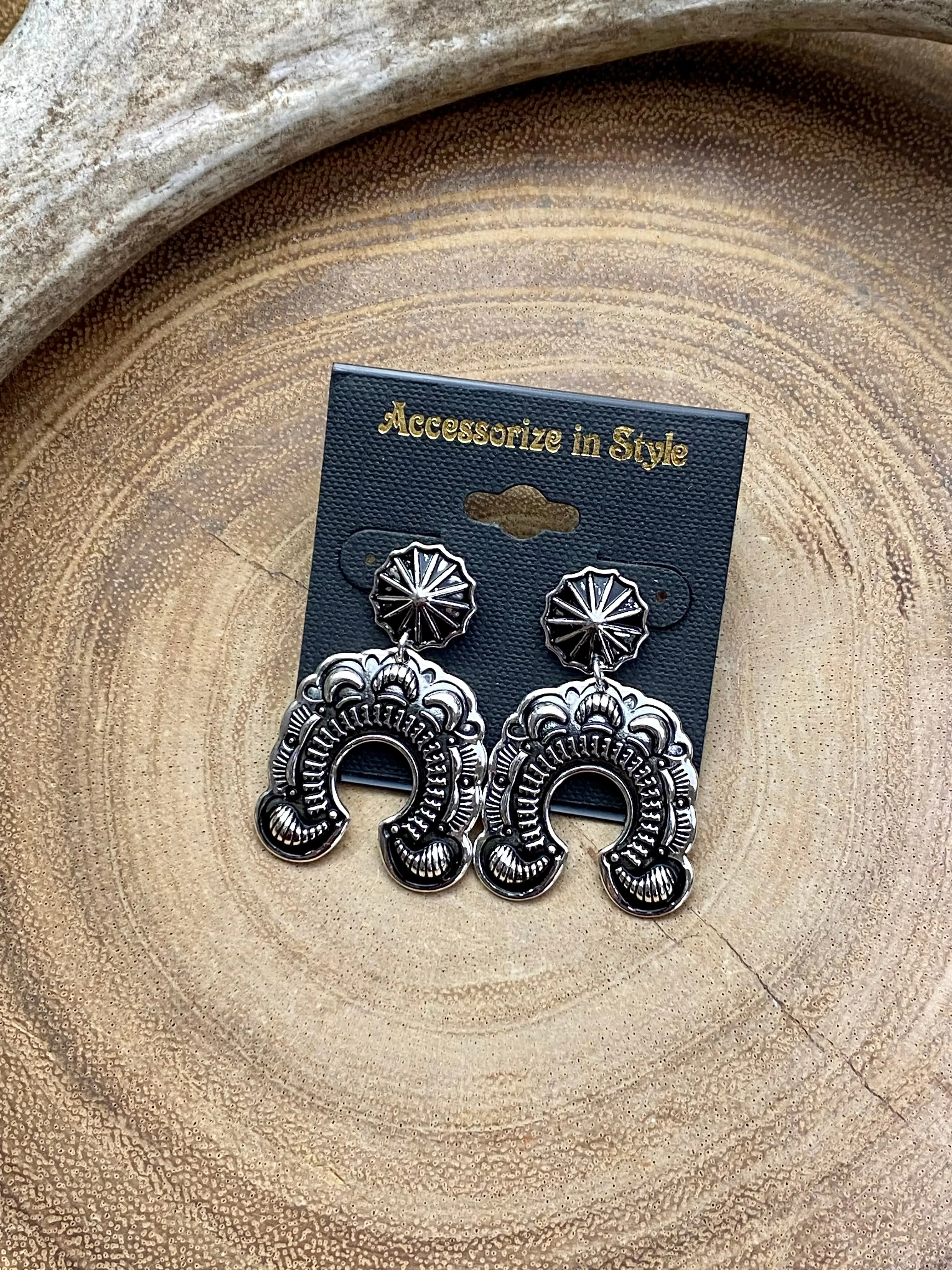 Naja Post Earrings with Detailing