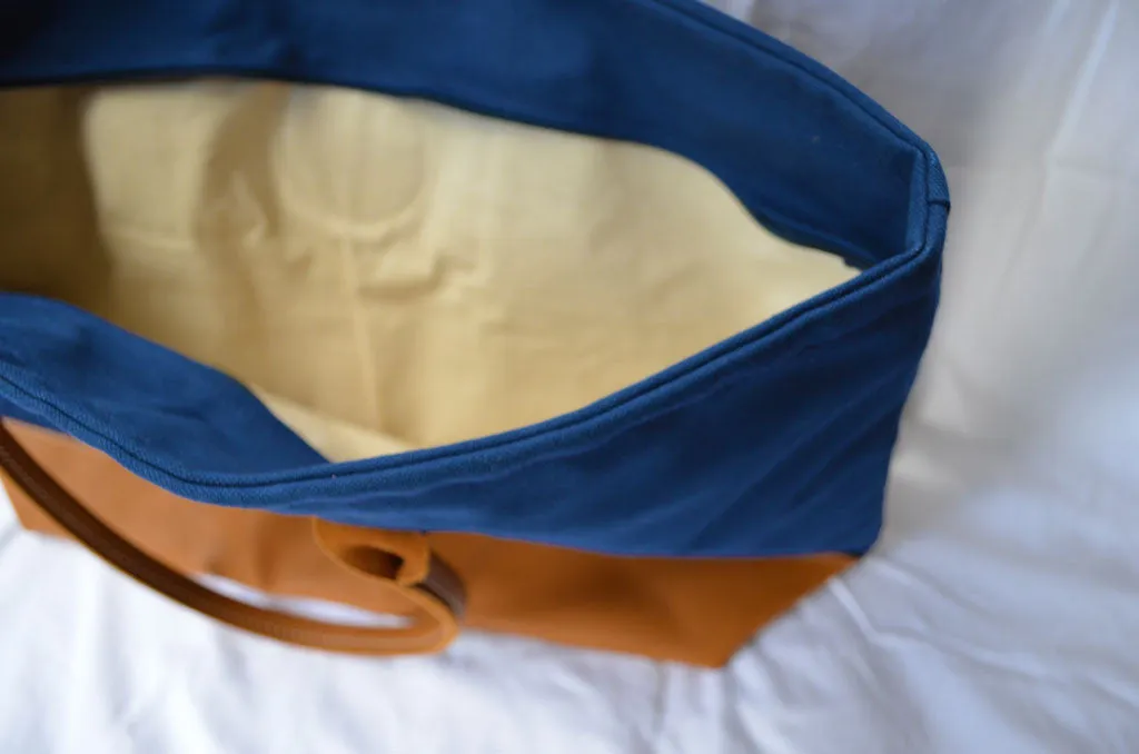Navy Monogram Tote