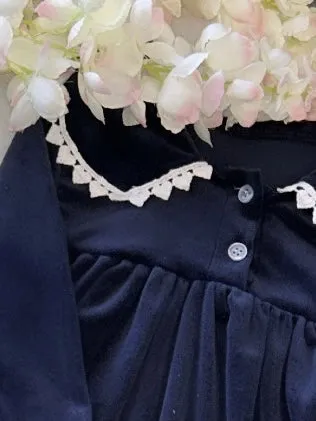 Navy velvet luxury nightie