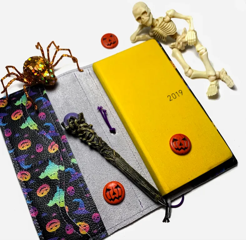 Neon Halloween Doodle Leather