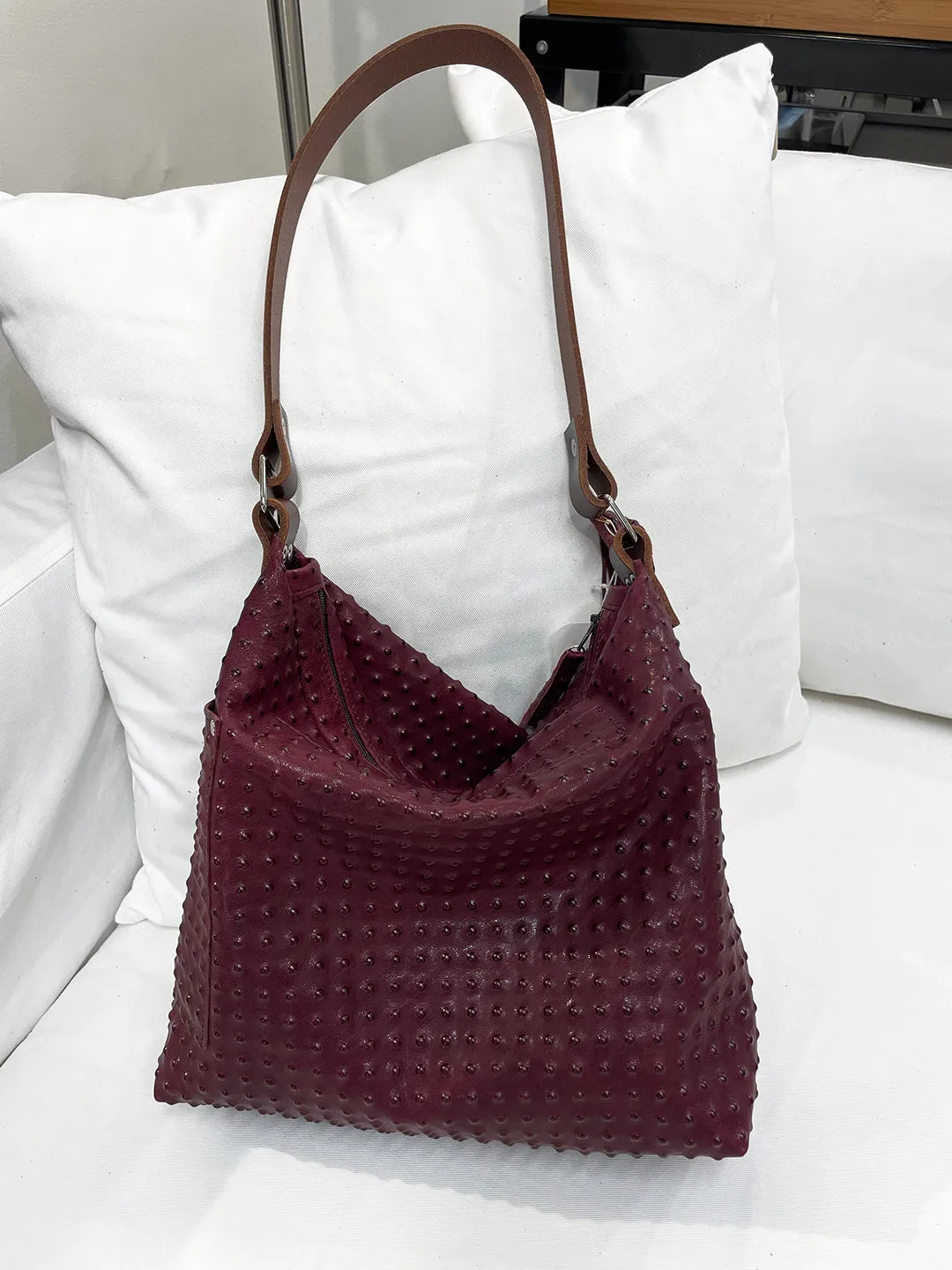 *NEW* Foxy Hobo Burgundy Dot