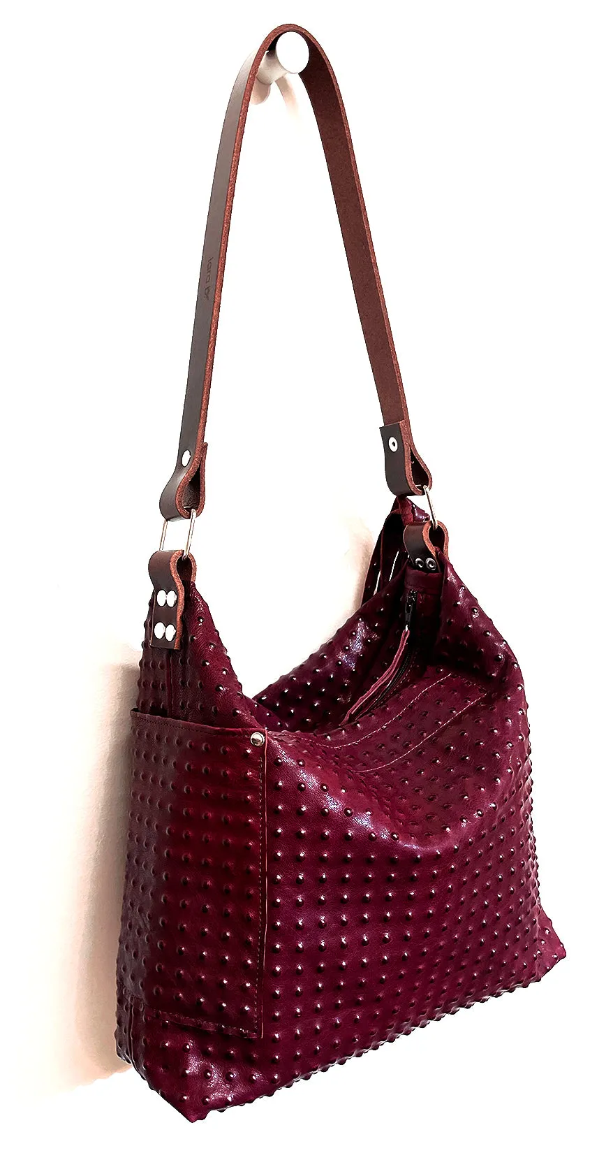 *NEW* Foxy Hobo Burgundy Dot
