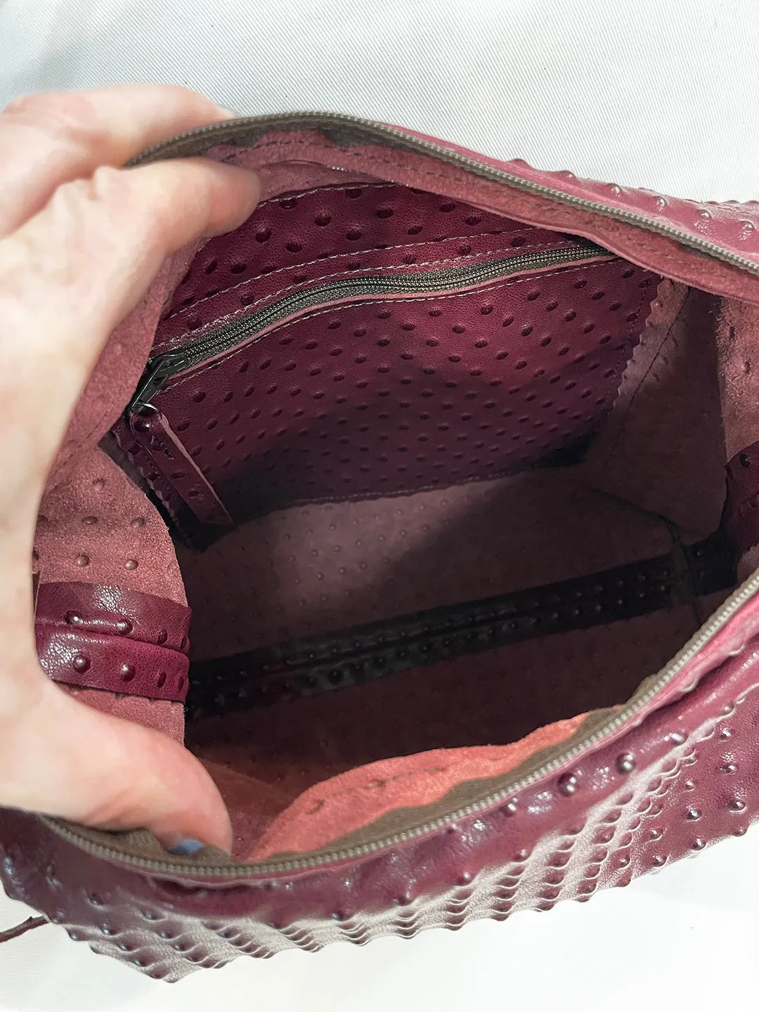 *NEW* Foxy Hobo Burgundy Dot