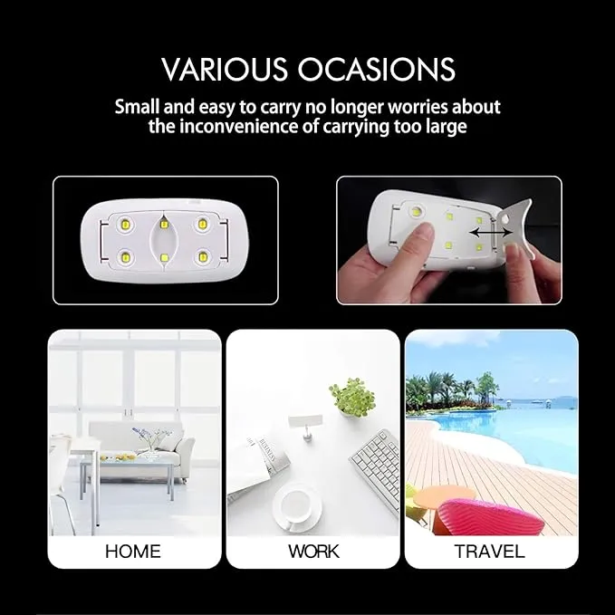 New GreenLife 6W LED UV Nail Lamp USB Nail Dryer with Handy Mini Size Mouse Shape for all Gel Polish Shape for Gel Based Polishes Manicure/Pedicure 2 Timing Setting 45s/60s(Pink)