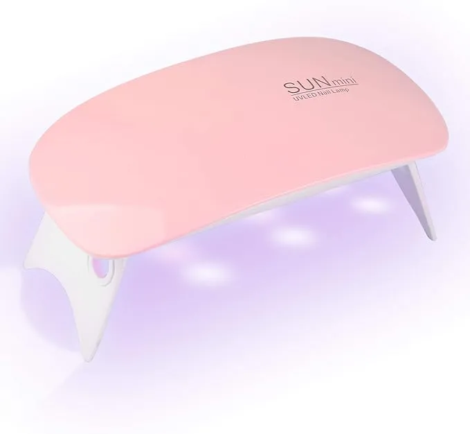 New GreenLife 6W LED UV Nail Lamp USB Nail Dryer with Handy Mini Size Mouse Shape for all Gel Polish Shape for Gel Based Polishes Manicure/Pedicure 2 Timing Setting 45s/60s(Pink)