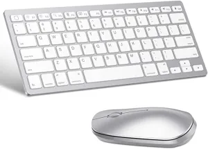 New OMOTON Bluetooth Keyboard and Mouse for iPad and iPhone (iPadOS 13 / iOS 13 and Above), Compatible with New iPad 8th 2020 /10.2, iPad Pro 12.9/11.0, iPad Mini 5, and Other Bluetooth Enabled Devices (Sliver)