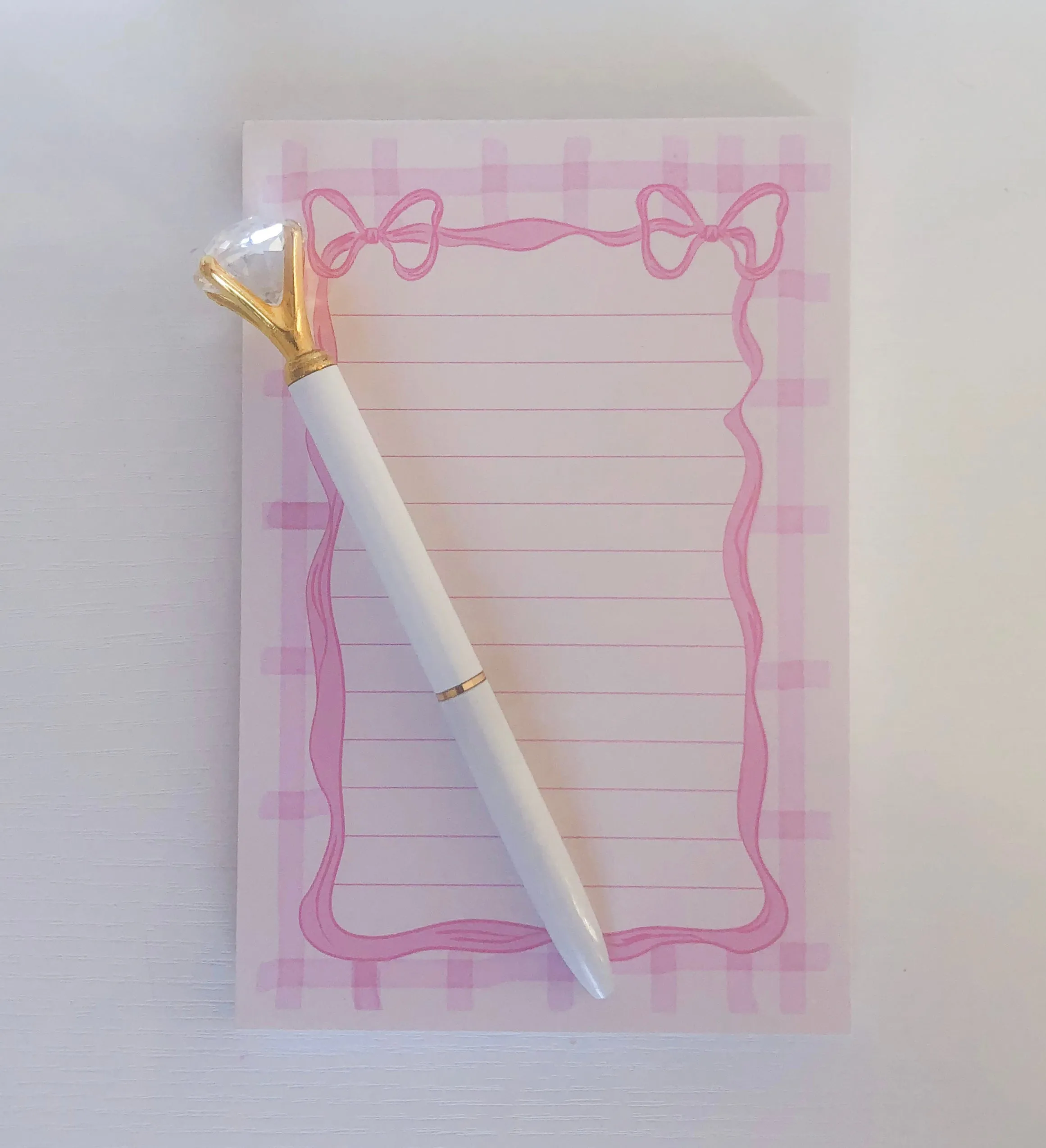NEW! PINK BOW NOTEPAD