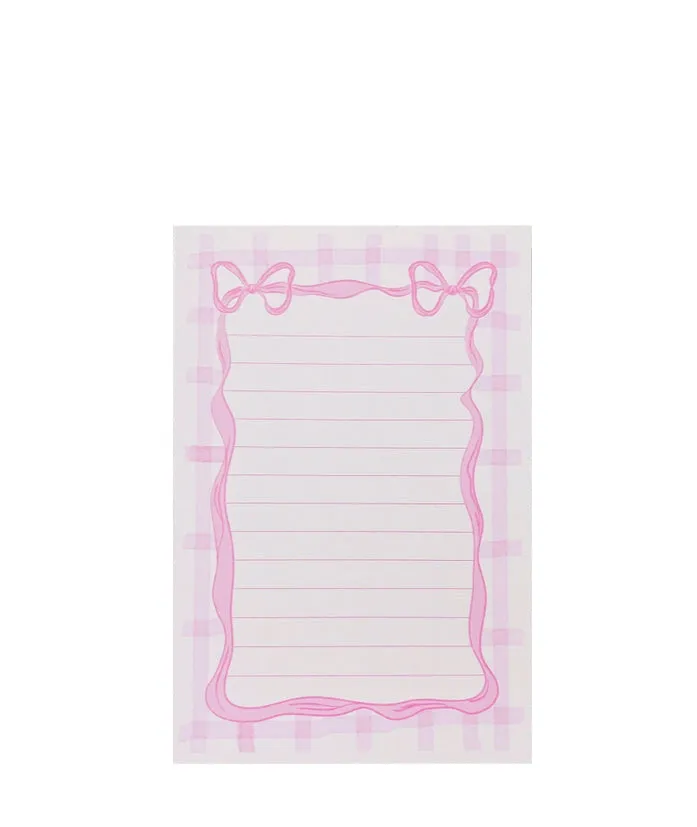 NEW! PINK BOW NOTEPAD