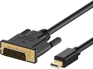 NEW Rankie Mini DisplayPort (Mini DP) to DVI Cable, Thunderbolt Port Compatible, 6 Feet, Black