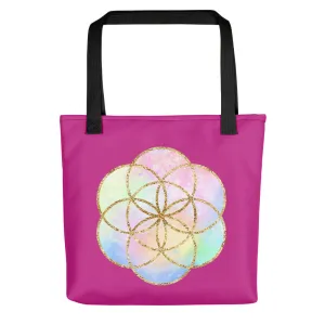 NEW SWAG! Cosmic Powers ~ Seed of Life ~ Sacred Geometry ~ Tote Bag by Goddess Swag™ for school, gym, beach, groceries, or yoga class