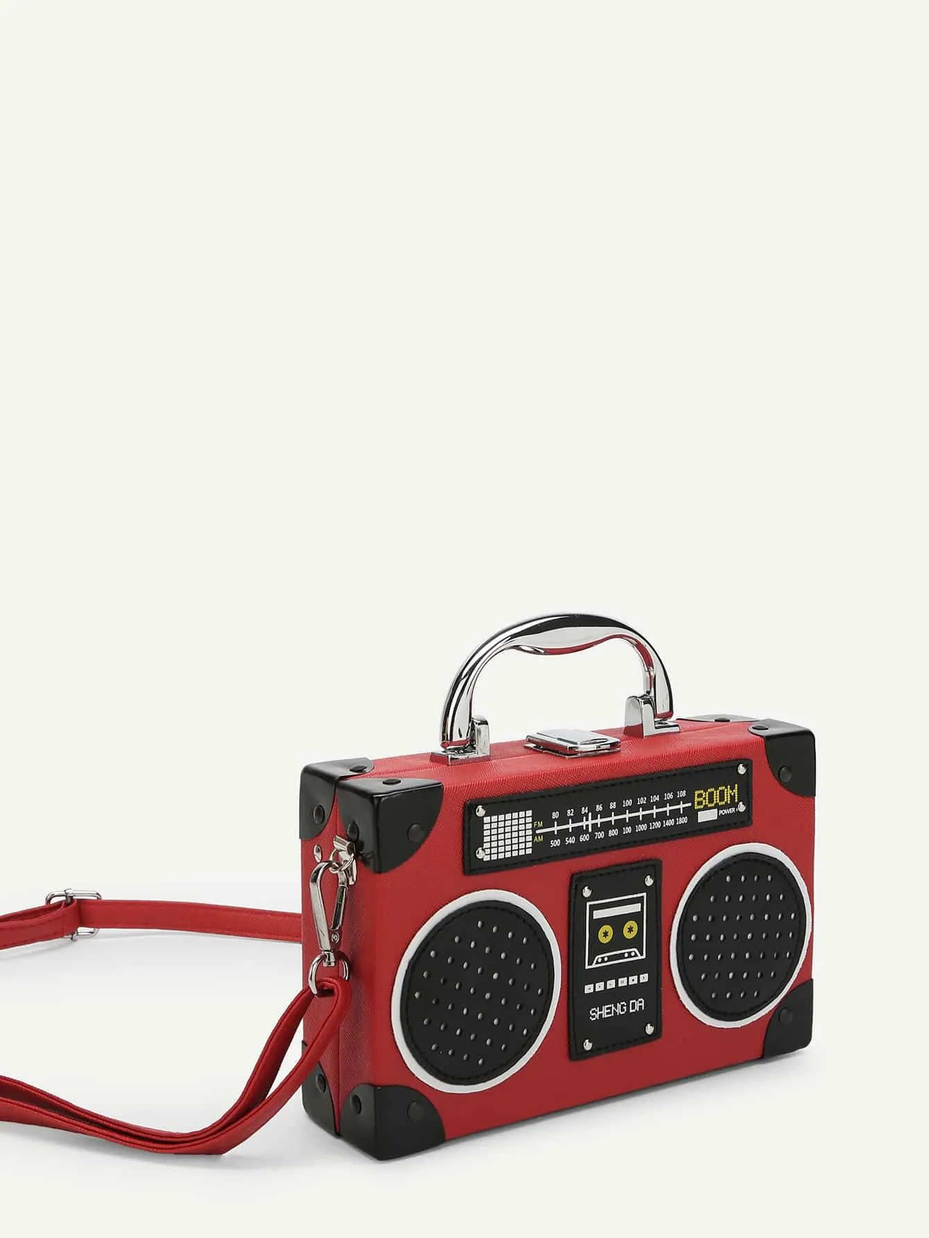 New Year Cartoon Design Satchel Bag - Red