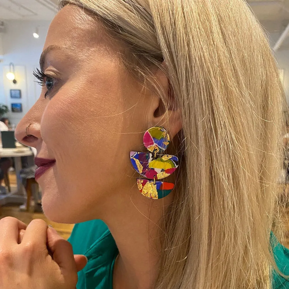 No Shrinking Violet - The 80's Stack Earrings