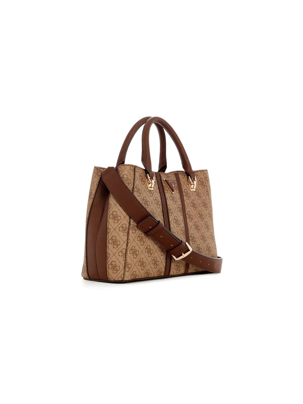 Noreen Girlfriend Satchel - Latte Logo Brown
