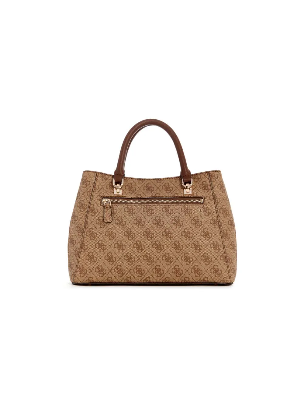 Noreen Girlfriend Satchel - Latte Logo Brown