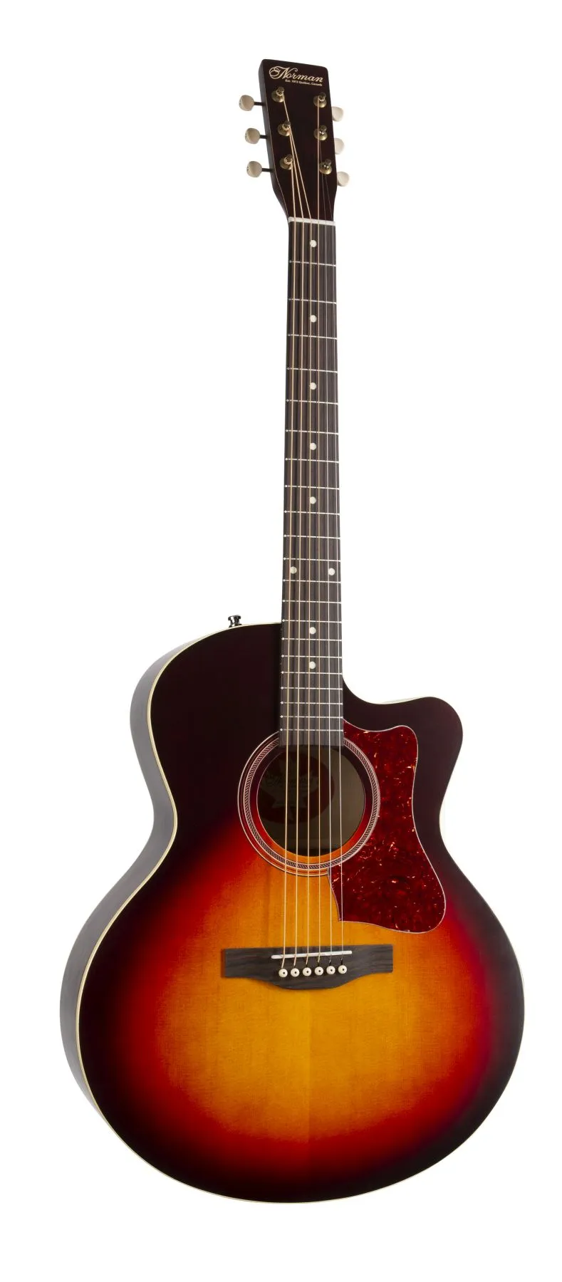 Norman 048571 B18 CW Protege Series Mini Jumbo 6-String RH Cutaway Acoustic Electric Guitar- Cherryburst MADE In CANADA