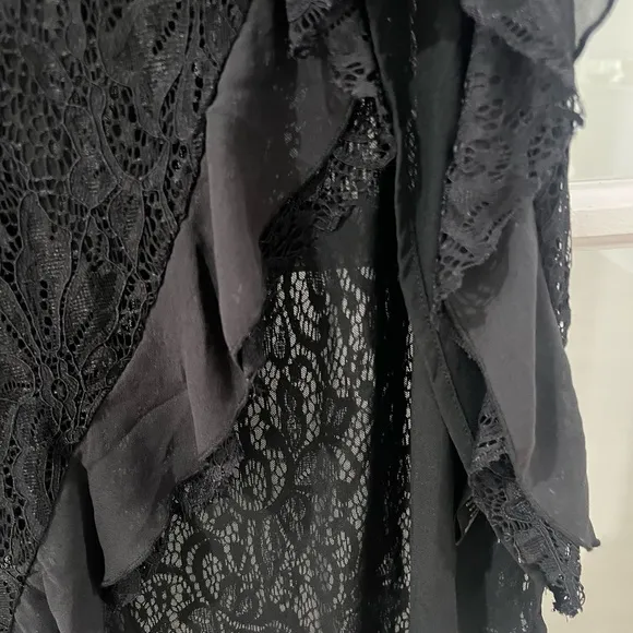 NWOT Silence   Noise strapless black lace Elegant Black Strapless Dress small