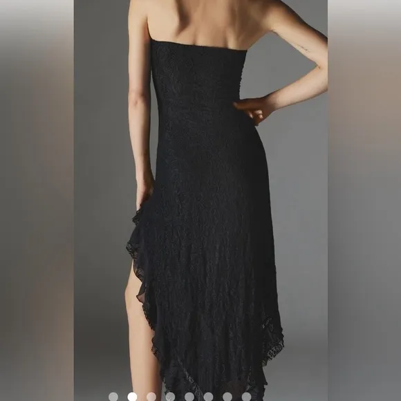 NWOT Silence   Noise strapless black lace Elegant Black Strapless Dress small