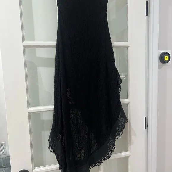 NWOT Silence   Noise strapless black lace Elegant Black Strapless Dress small