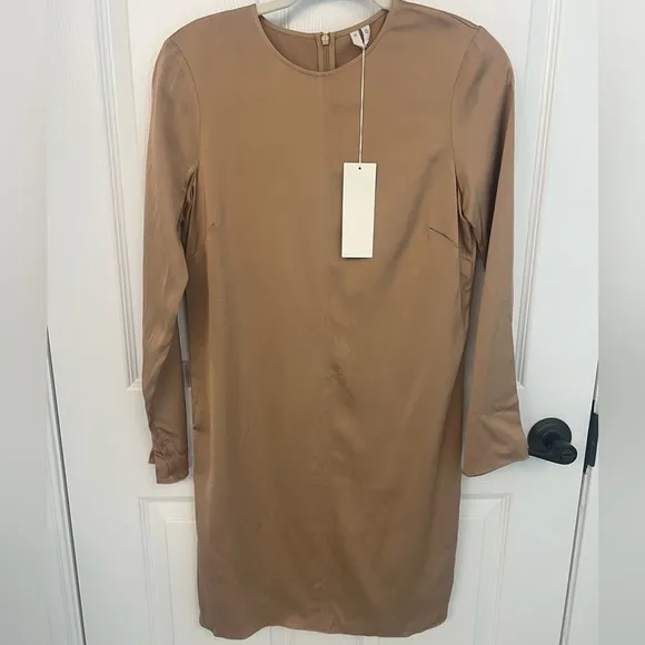 NWT Arket Satin Champagne Dress Size 34