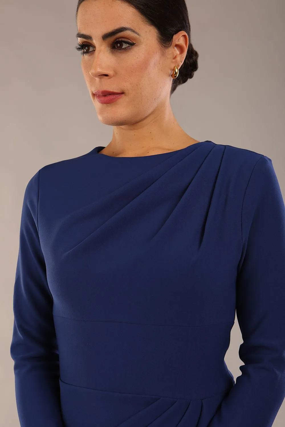Olgivy Long Sleeve Knee Length Pencil Dress