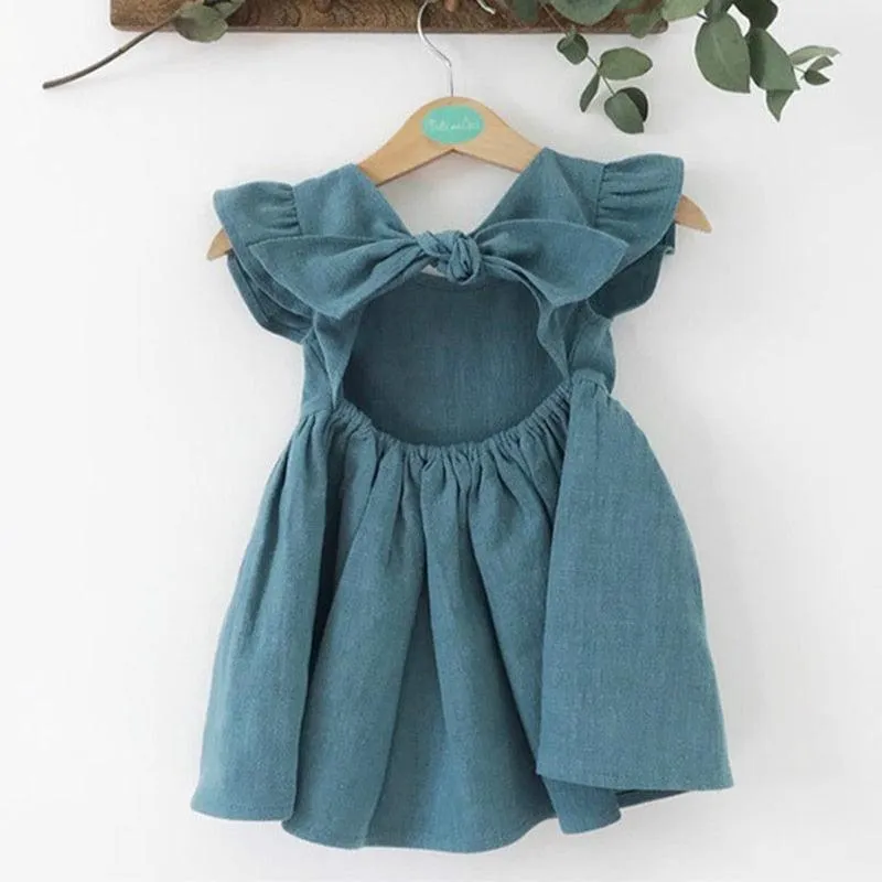 Open Bow Back Summer Dress