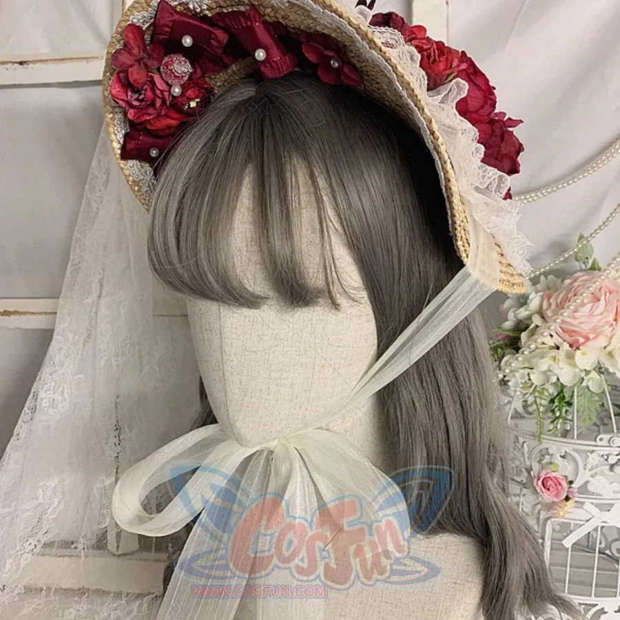 Original Gorgeous and Elegant Lolita Straw Hat