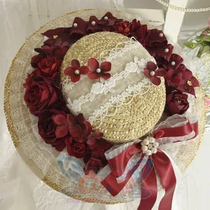 Original Gorgeous and Elegant Lolita Straw Hat