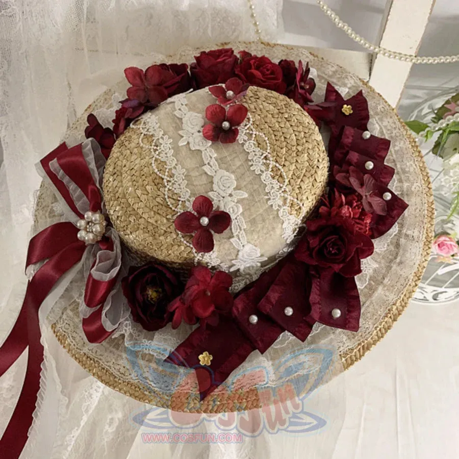 Original Gorgeous and Elegant Lolita Straw Hat