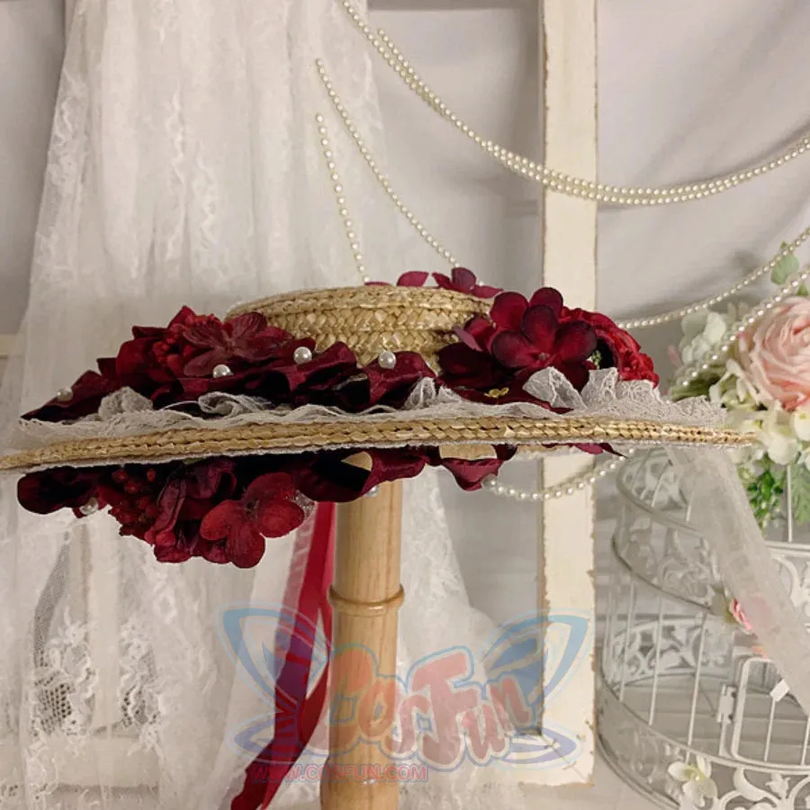 Original Gorgeous and Elegant Lolita Straw Hat