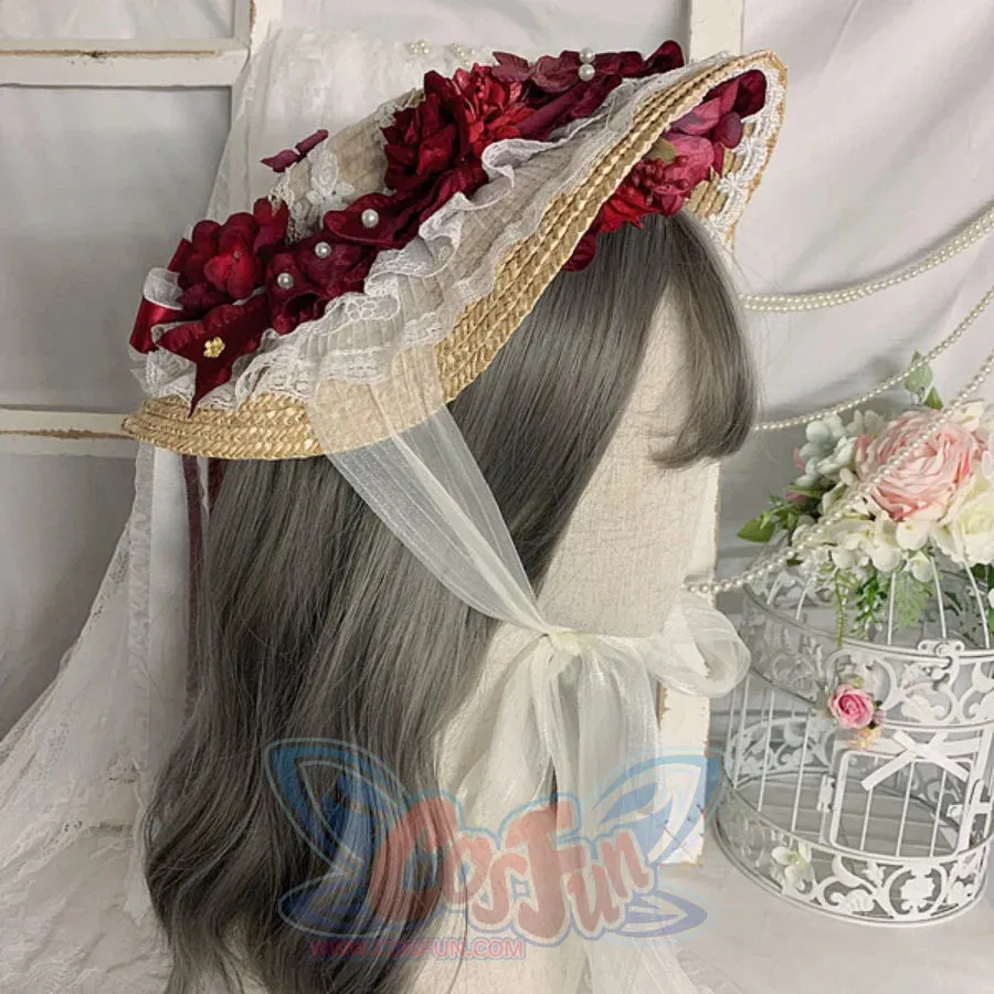 Original Gorgeous and Elegant Lolita Straw Hat