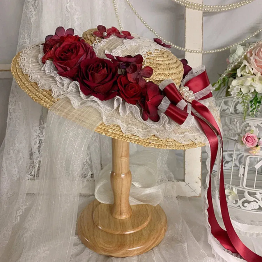 Original Gorgeous and Elegant Lolita Straw Hat