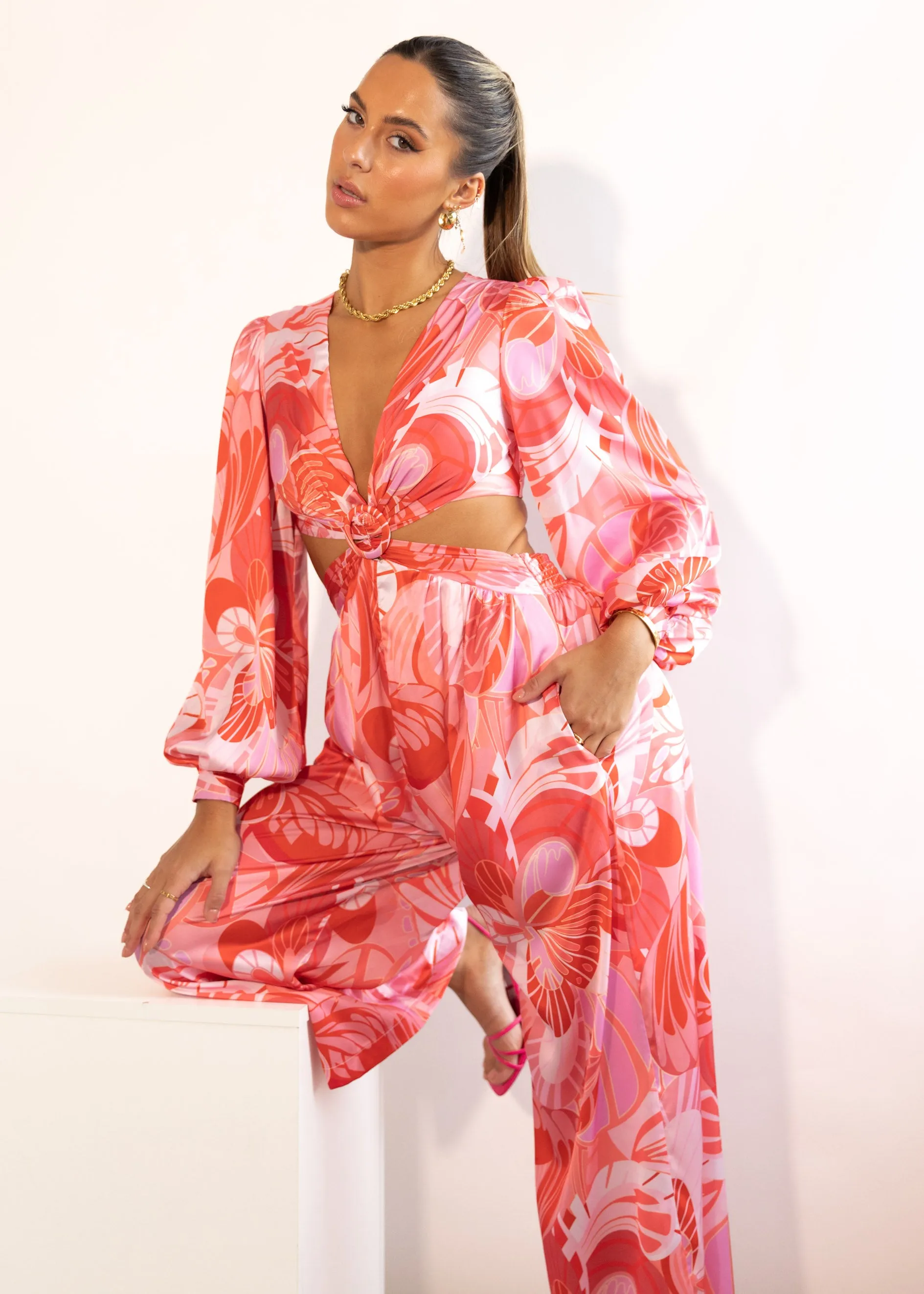 Orlace Pantsuit - Blush Floral