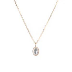 Oval Rose Cut Diamond Necklace