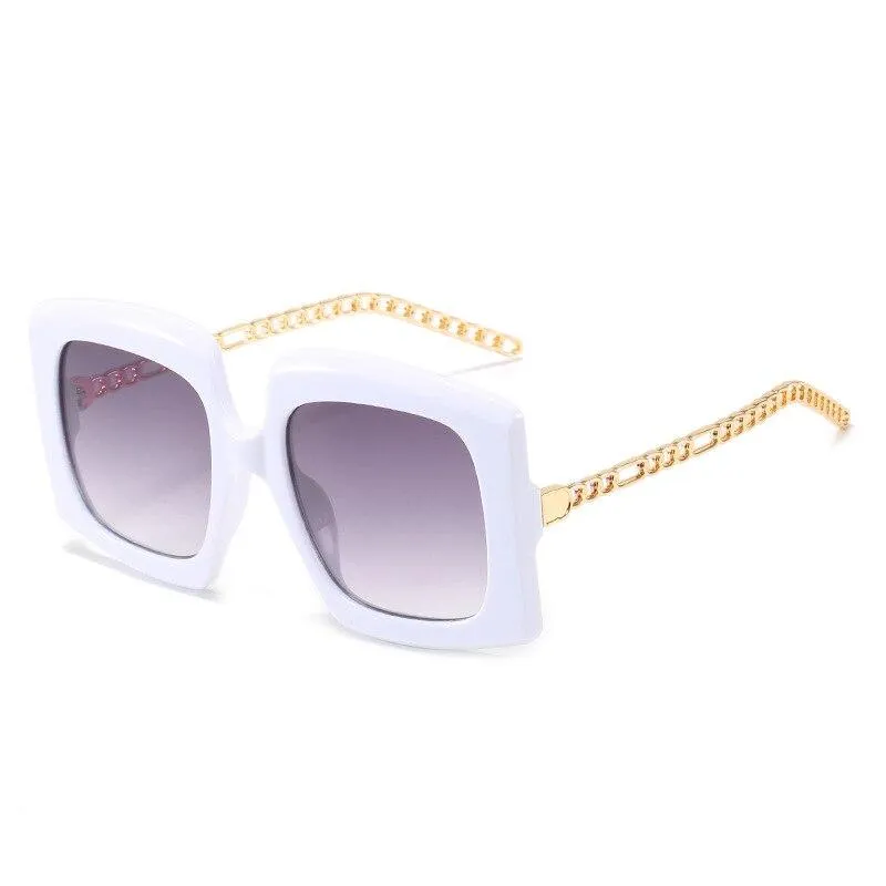 Oversized Sunglasses Women Men Fashion Metal Frame Sun Glasses Classic Vintage Ladies Eyewear Shades Unisex UV400