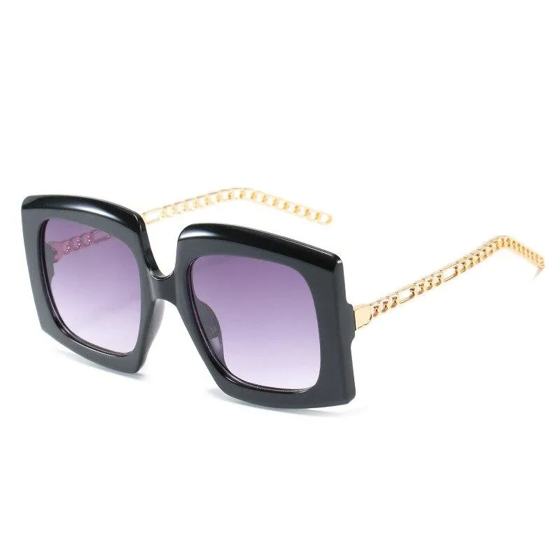 Oversized Sunglasses Women Men Fashion Metal Frame Sun Glasses Classic Vintage Ladies Eyewear Shades Unisex UV400