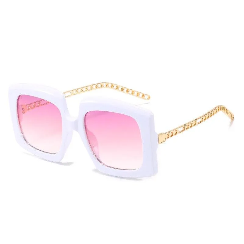 Oversized Sunglasses Women Men Fashion Metal Frame Sun Glasses Classic Vintage Ladies Eyewear Shades Unisex UV400