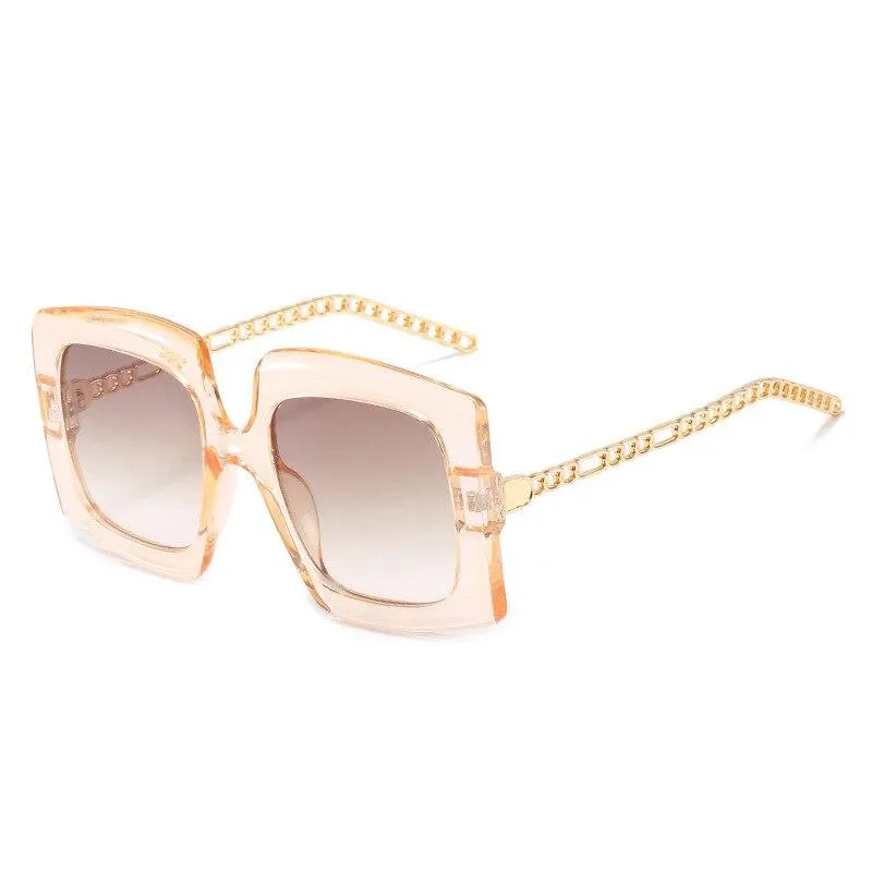 Oversized Sunglasses Women Men Fashion Metal Frame Sun Glasses Classic Vintage Ladies Eyewear Shades Unisex UV400